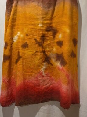 Womens 10 Linen Tie Dyed Skirt